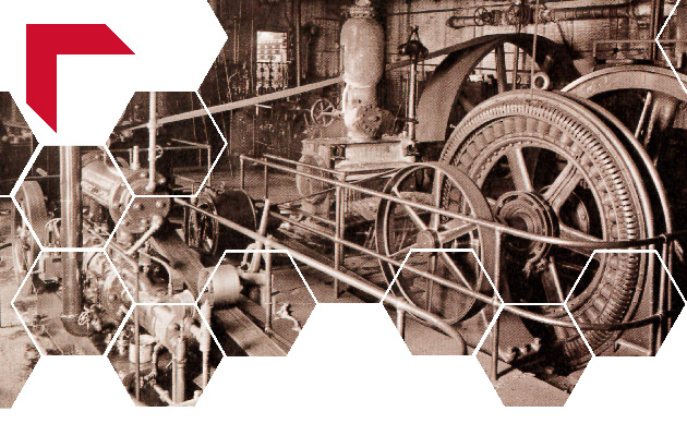 a historic picture of a generator